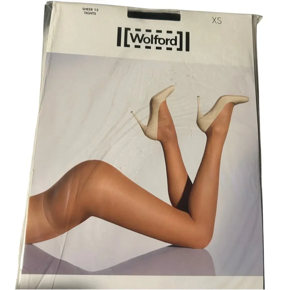 Wolford Sheer 15 Tights Black Size XS